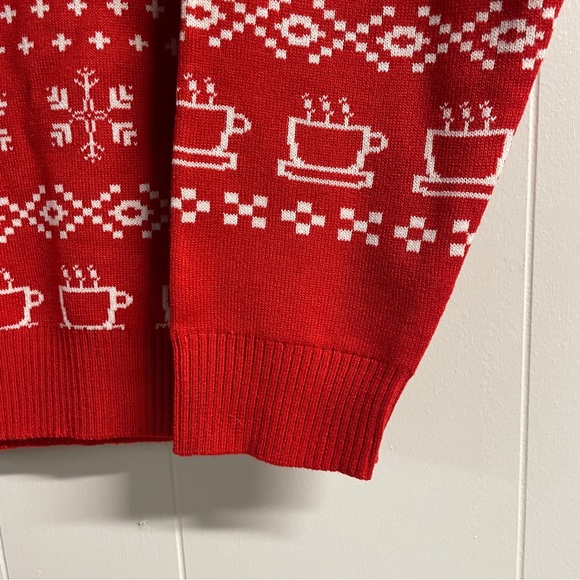 Friends TV Series Men's Red Logo Holiday Lights Ugly Christmas Sweater, size M - Picture 8 of 8